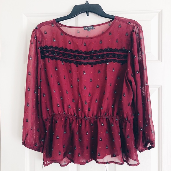 lily rose peplum waist blouse - Picture 1 of 3